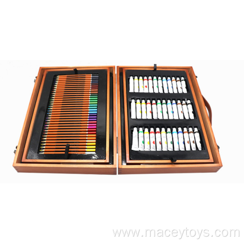 174pcs wooden box drawing painting Art stationery Set